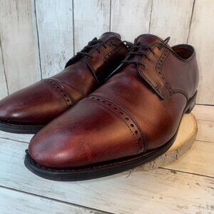 Allen Edmonds Dress Shoes Mens 12 D Clifton Brown Leather Cap Toe Derby Lace Up